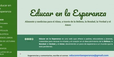 PÁGINA WEB ‘EDUCAR EN LA ESPERANZA’